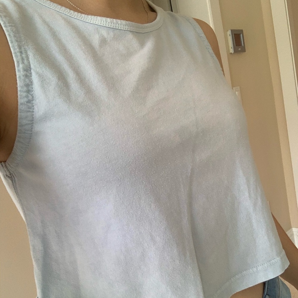 Light Blue Crop Top - Picture 3 of 4